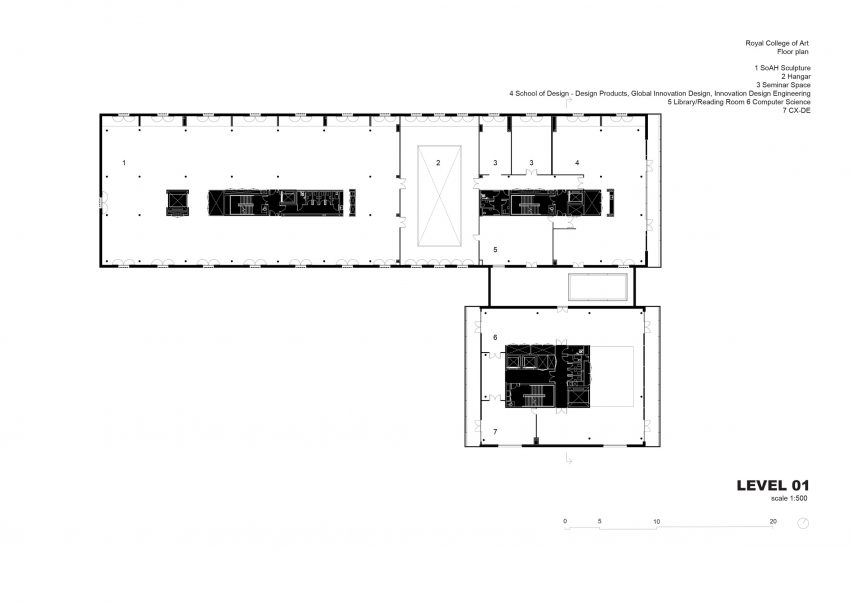 Floor plan of The Royal College of Art by Herzog & de Meuron