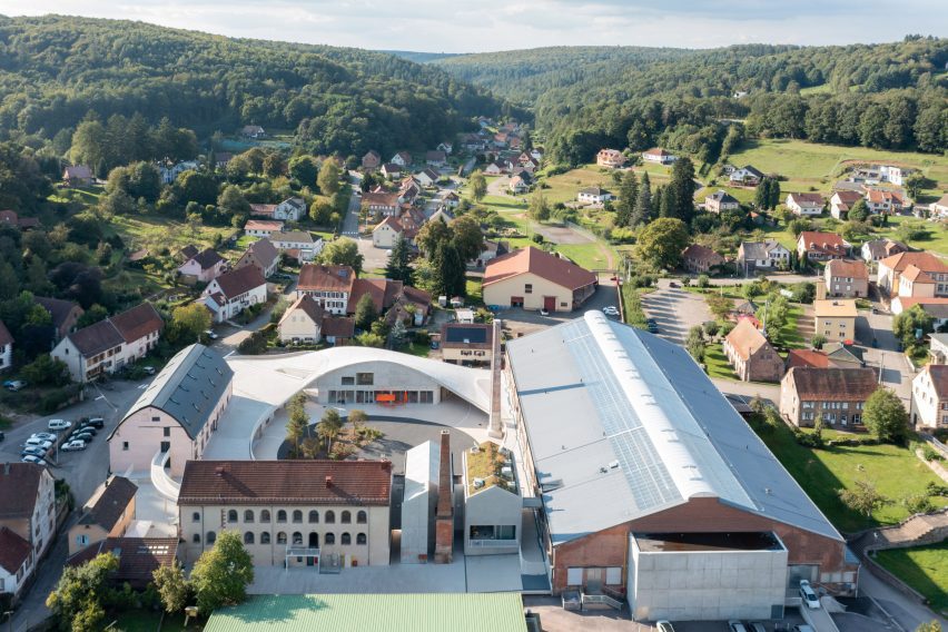Aerial view of Site Verrier de Meisenthal by SO-IL and FREAKS