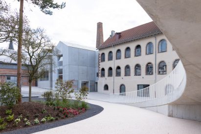 Glass museum plaza in France