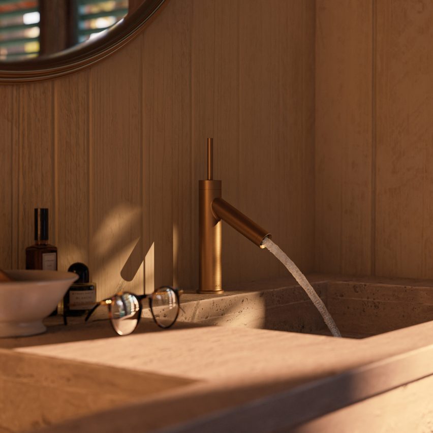 Gold Starck bathroom tap