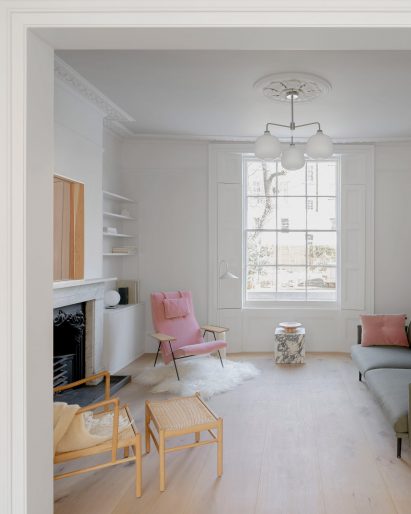 Living room with wooden flooring
