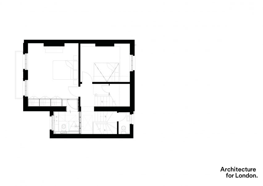 First floor plan of Stone House by Architecture for London