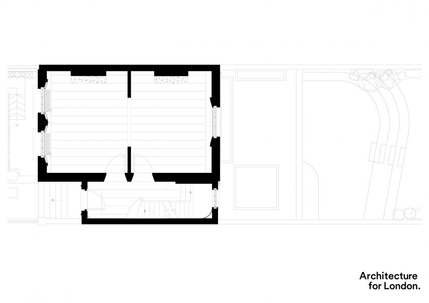 Ground floor plan of Stone House by Architecture for London