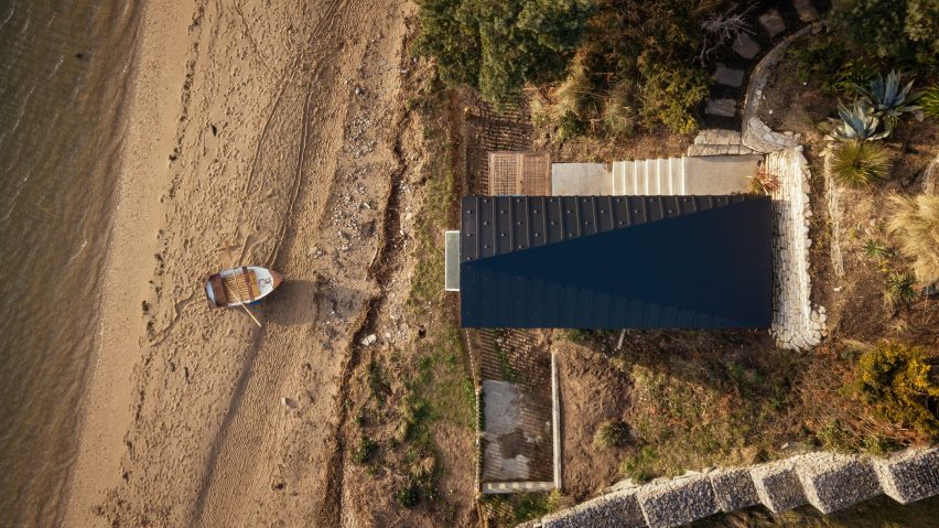 Aerial image of The Pottering Shed and its surroundings