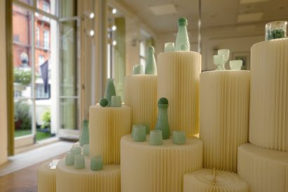 Thames Glass vessels by Lulu Harrison at the Beautility exhibition