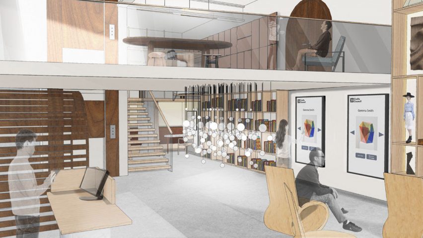 Interior project render by student at The Interior Design School
