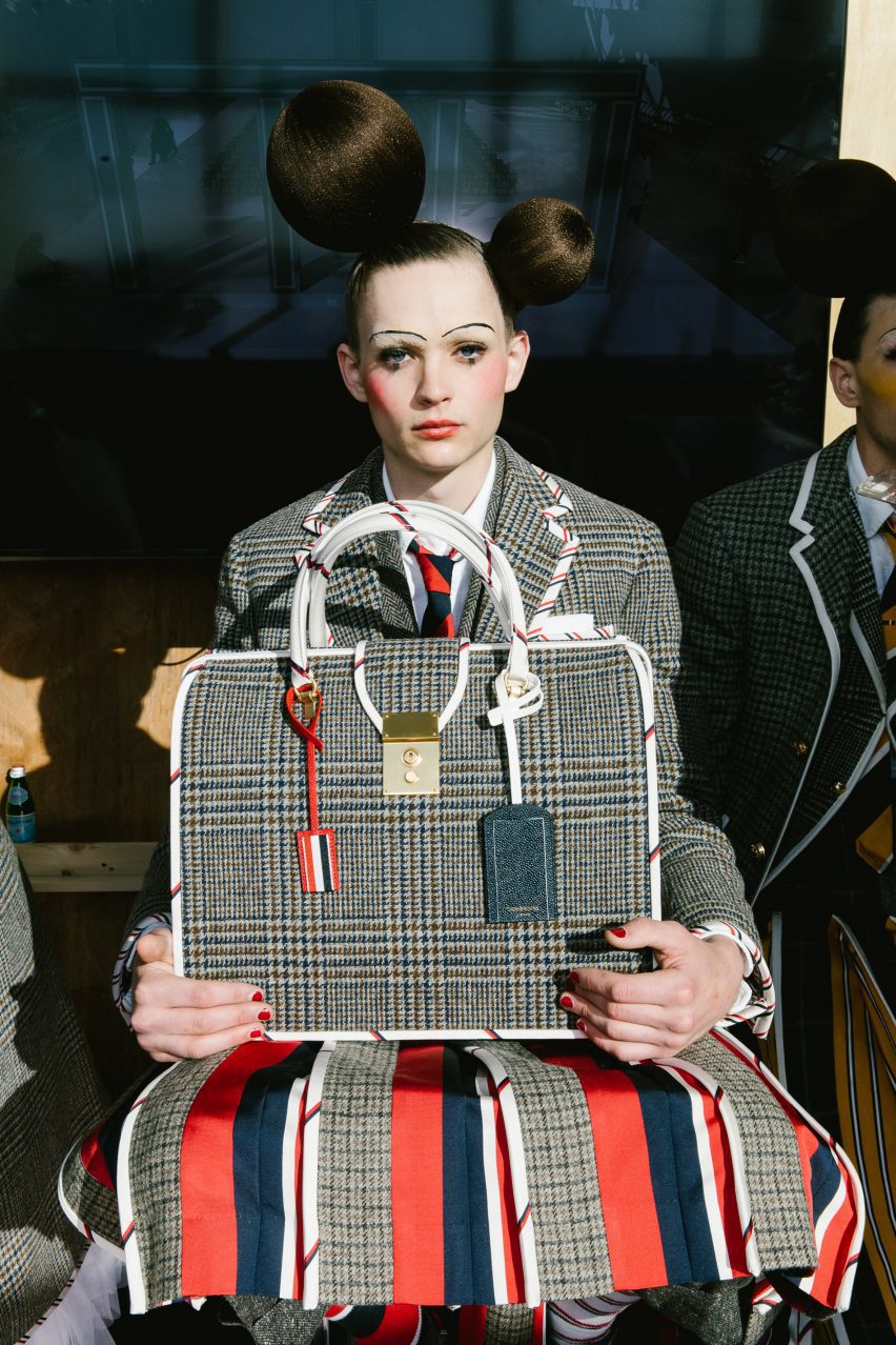 Thom Browne Autumn Winter 2022 show was inspired by toys and featured sculptural tailoring