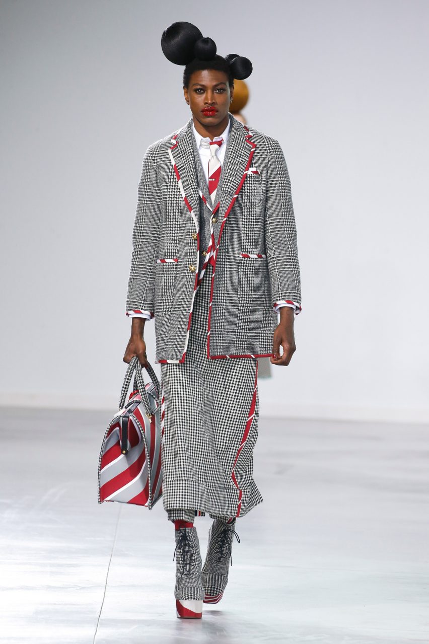 Thom Browne Autumn Winter 2022 show was inspired by toys and featured sculptural tailoring