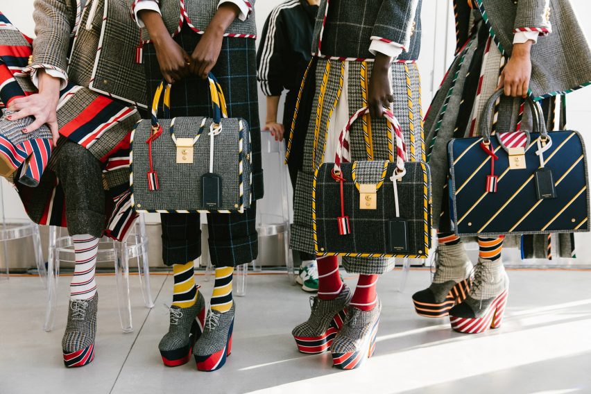 Thom Browne Autumn Winter 2022 show was inspired by toys and featured sculptural tailoring