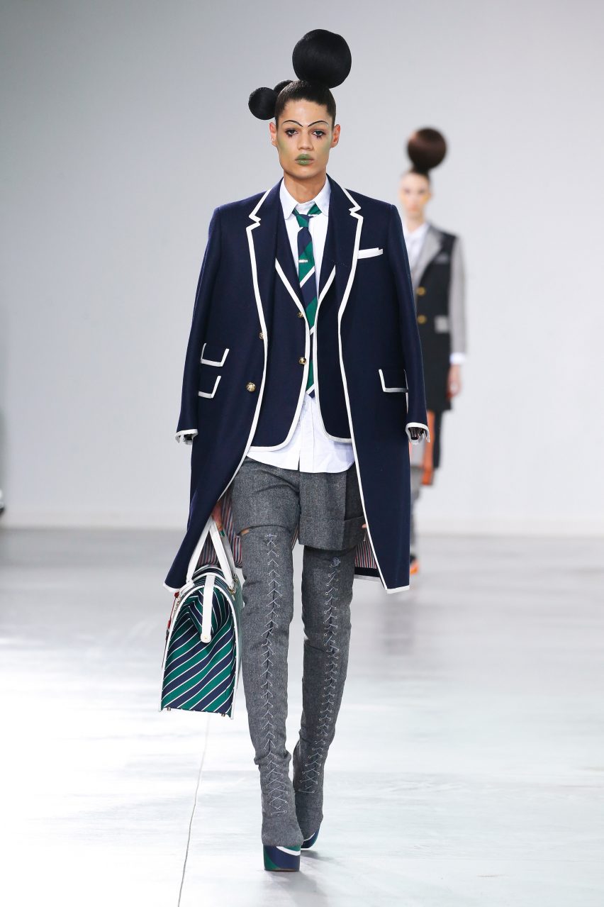 Thom Browne Autumn Winter 2022 show was inspired by toys and featured sculptural tailoring