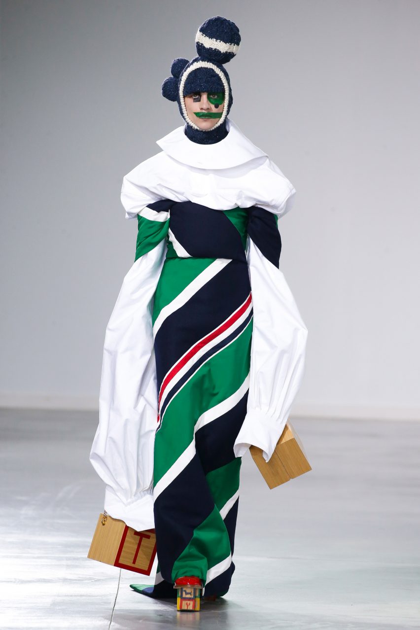 Thom Browne Autumn Winter 2022 show was inspired by toys and featured sculptural tailoring