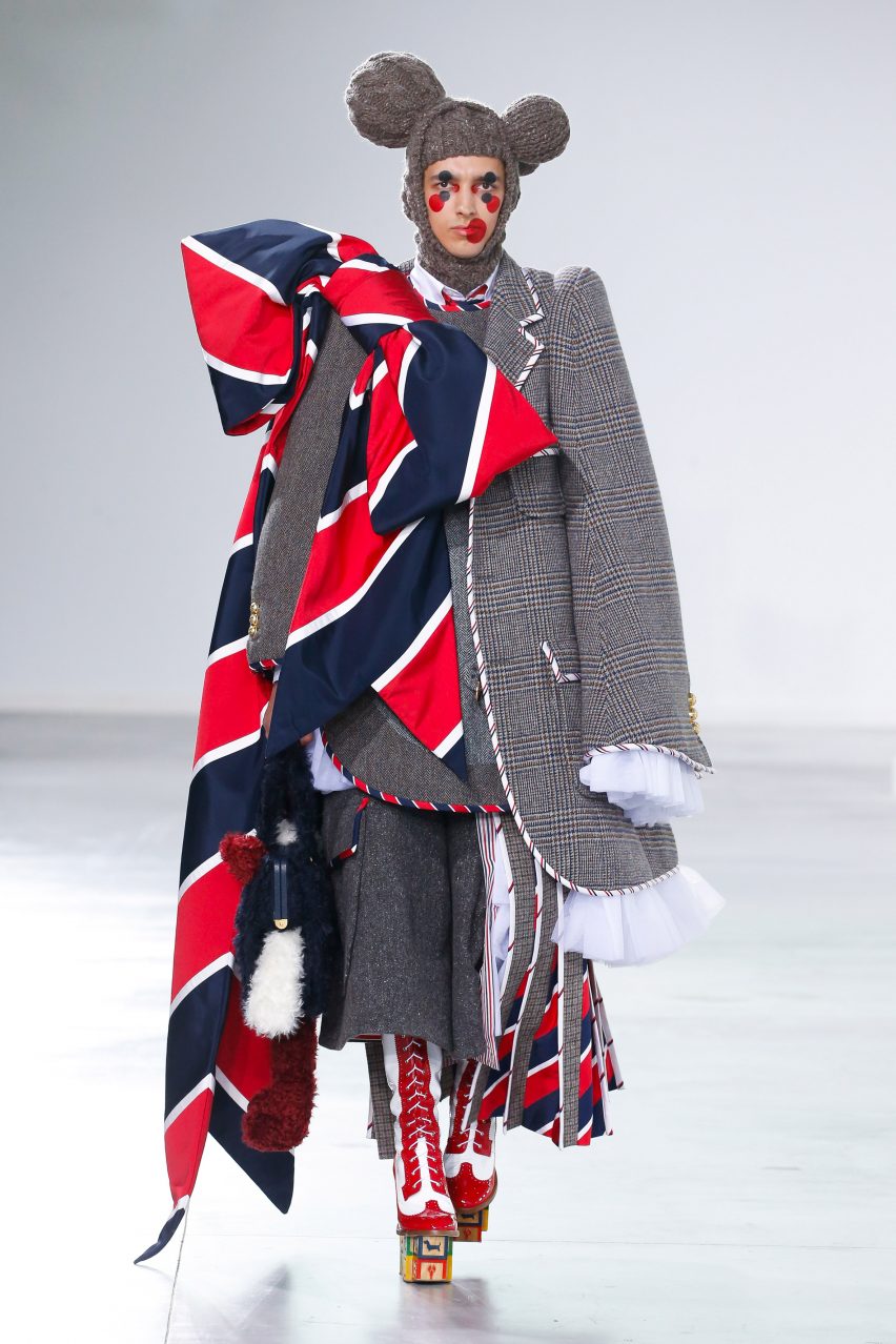 Thom Browne Autumn Winter 2022 show was inspired by toys and featured sculptural tailoring