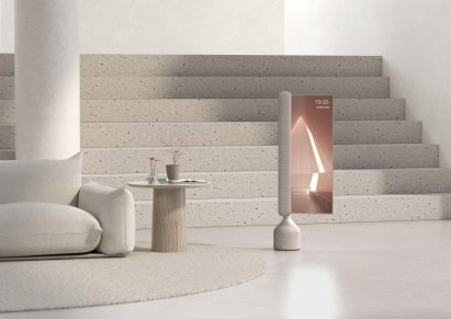 Totem by Studio Booboon used in portrait mode, situated in a modern living room space