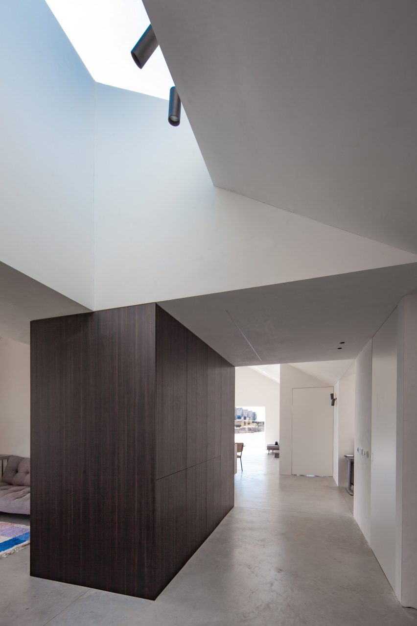 Villa K2 is a timber-clad home in The Hague with an angular roof