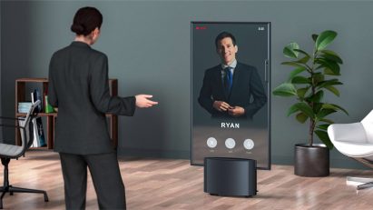 A Vivid display being used for video conferencing