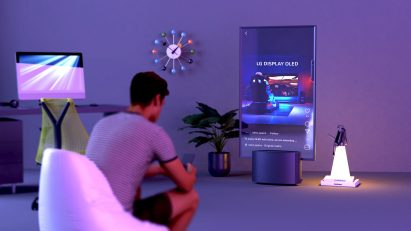 A Vivid display screen mirroring a social media post