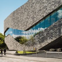 Tiled facade of the Te Pae Convention and Exhibition Centre