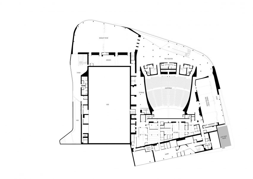 First floor plan of Te Pae Convention and Exhibition Centre