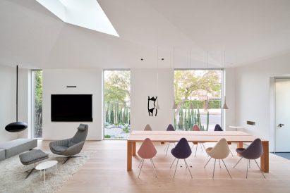 Living room with additional skylights
