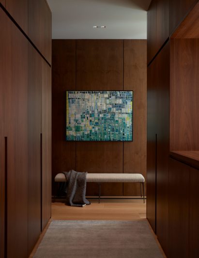 Walnut hallway