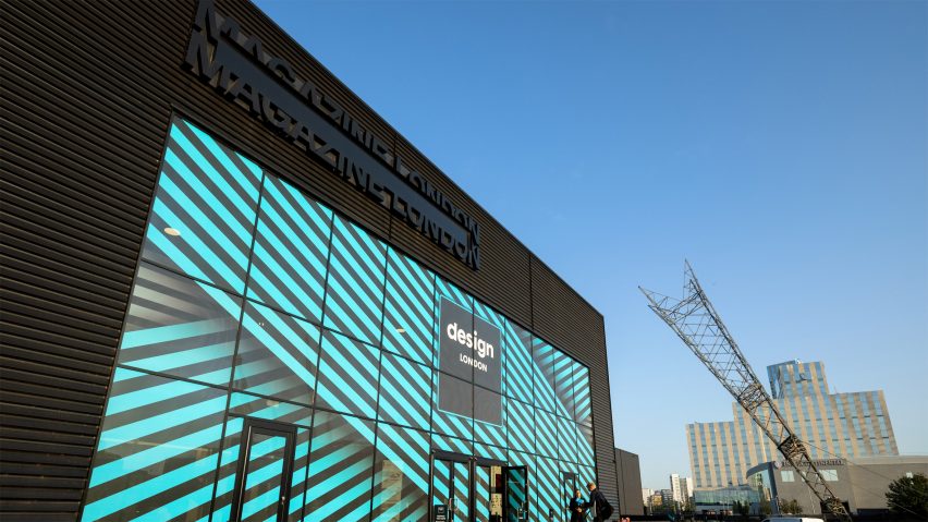 Image of the Design London logo on a building