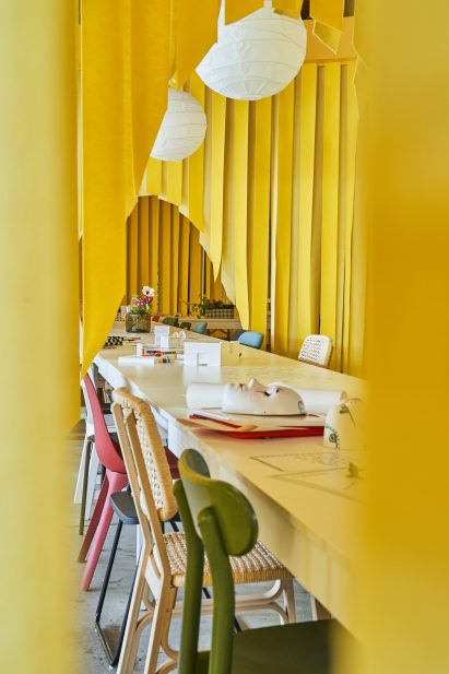 A photograph of the IKEA workshop space