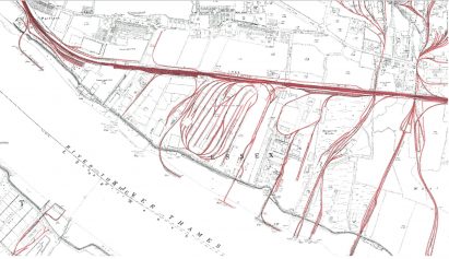 A map of Purfleet in Essex