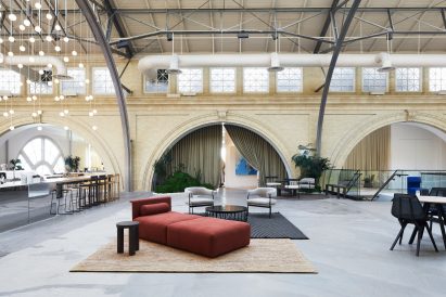 A photograph of the New Zealand Pavilion's furniture
