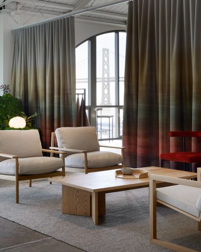 A photograph of the furniture in the New Zealand design pavilion