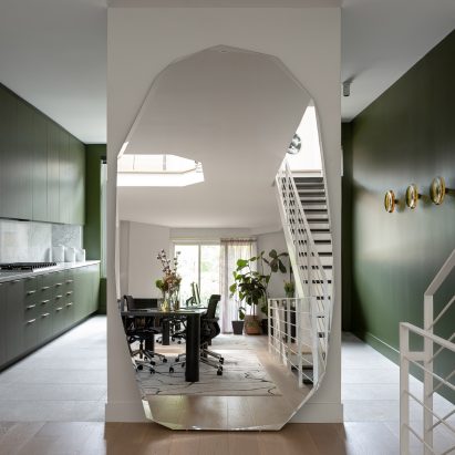 Nivek Remas home studio with office in mirror