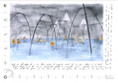 An abstract image painted from watercolour