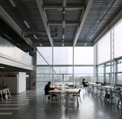 A photograph of a building designed by Bruther 
