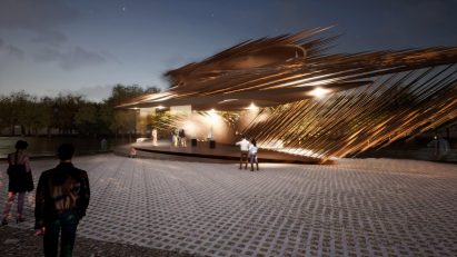 A render of an architectural building