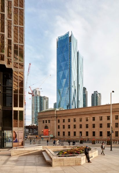 CIBC Square with traditional building in foreground