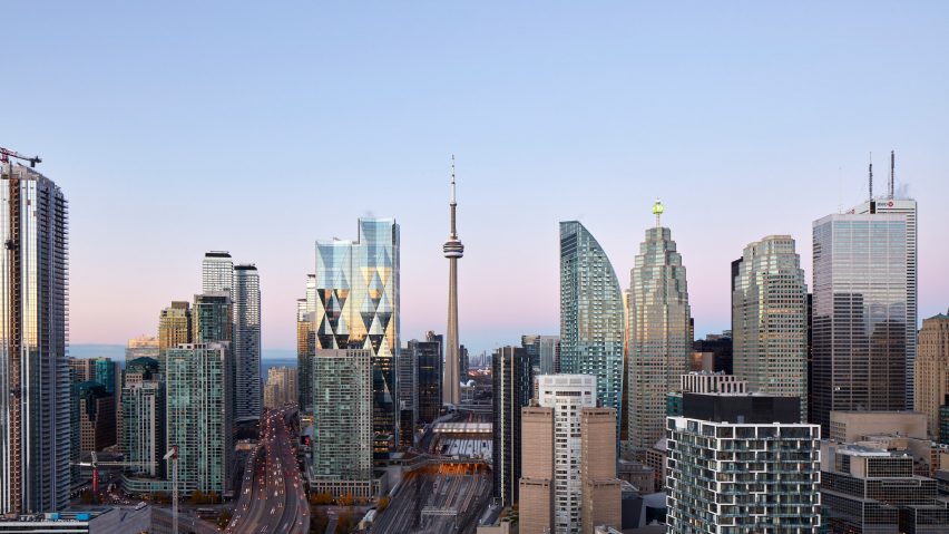 CIBC square with surrounding skyline