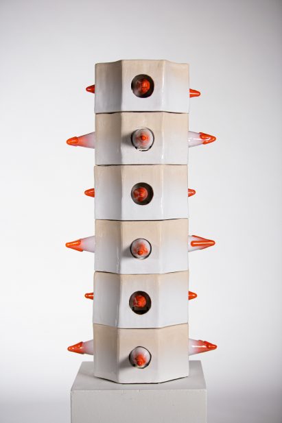 A photograph for a ceramic sculpture