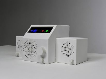 A photograph of an auditory tool