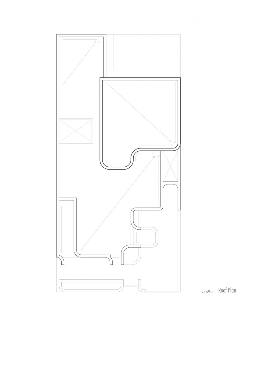 Roof plan of Bakrajo House in Sulaymaniyah by Zakaa