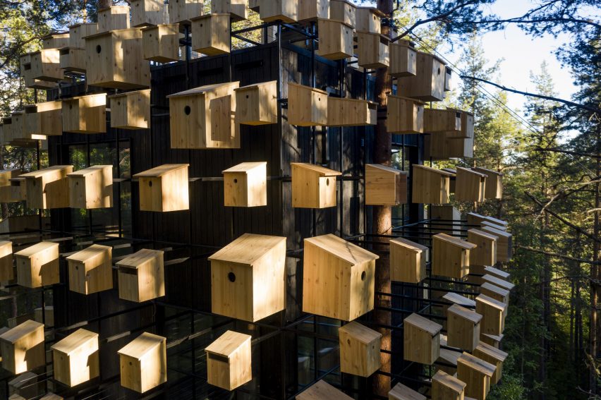 Biosphere treehouse at the Treehotel by BIG