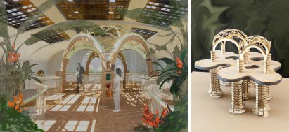 Image of an abstract student interior architecture and design project