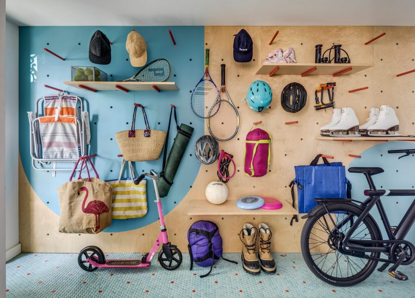 Pegboard wall