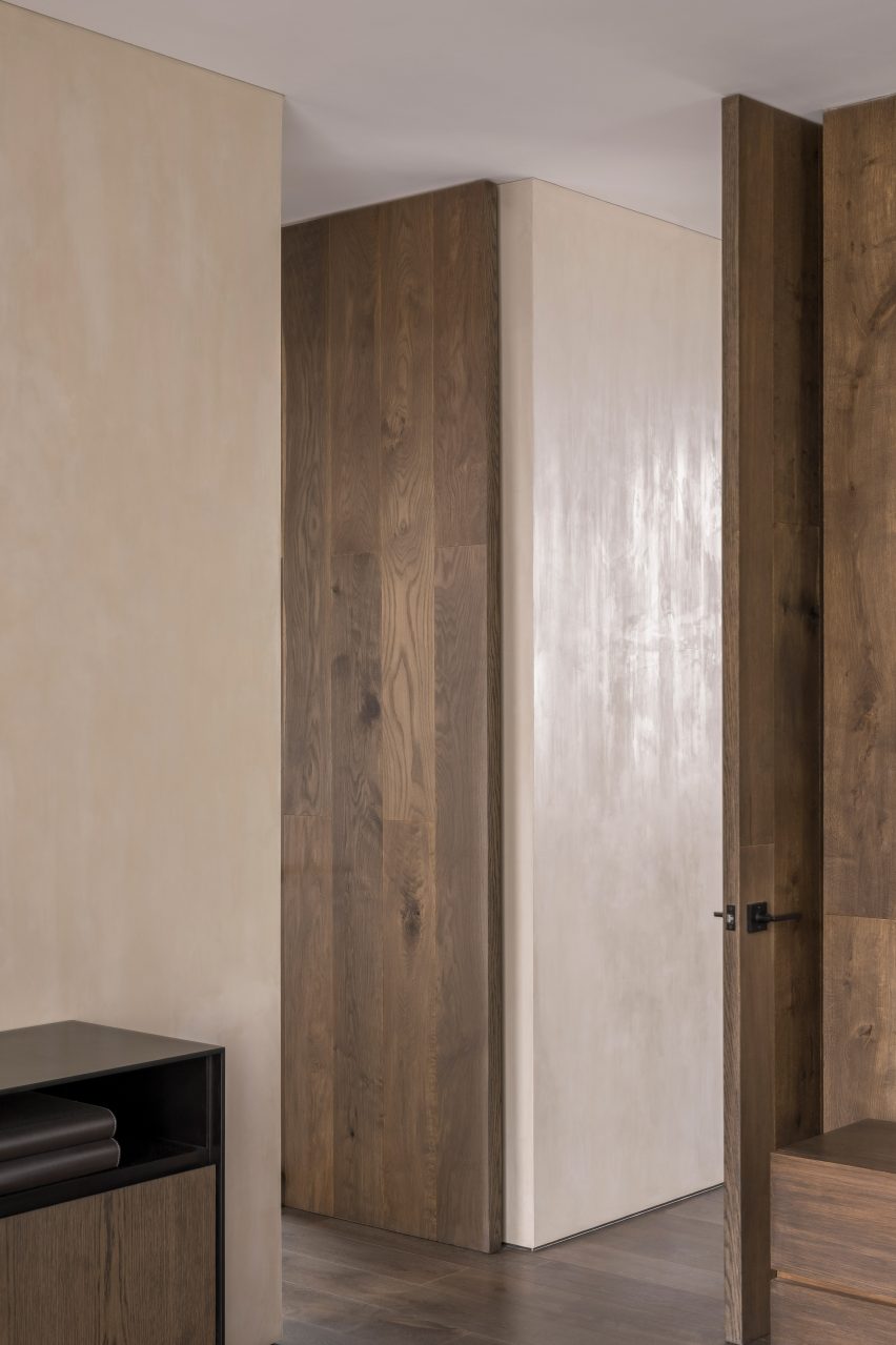 Wood detailing on upper floors