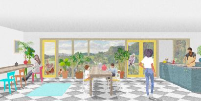 Render of Davidson Prize winner housing proposal