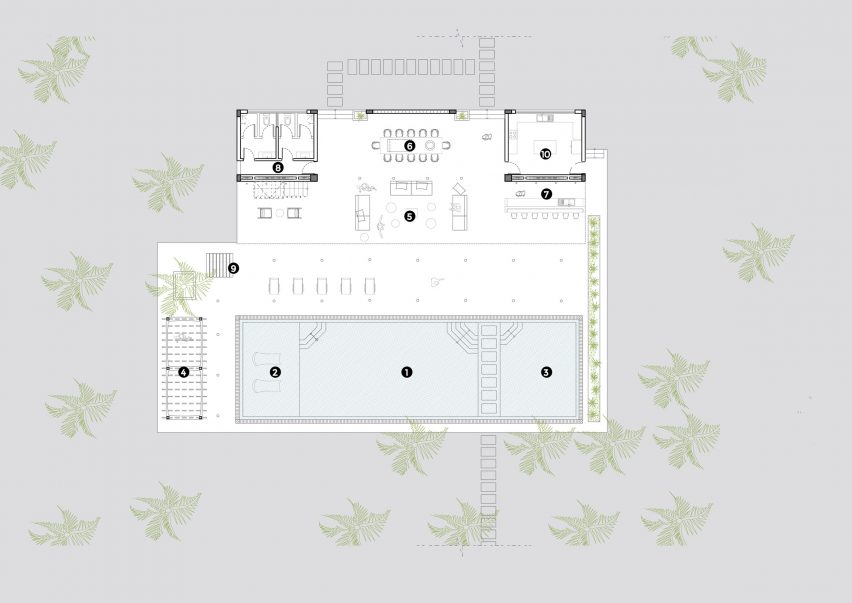 Ground floor plan of Coral Pavilion by cmDesign Atelier