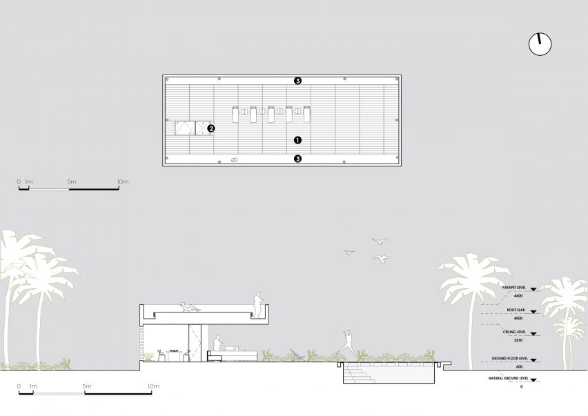 First floor plan of Coral Pavilion by cmDesign Atelier