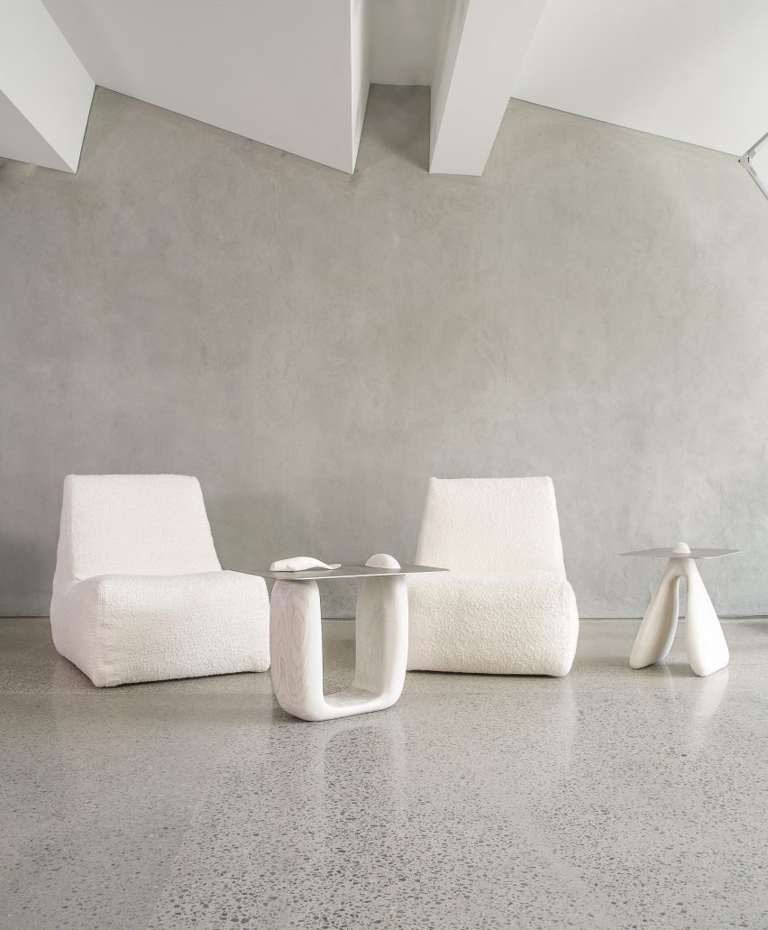 Coralis table collection by Nadine Hajjar