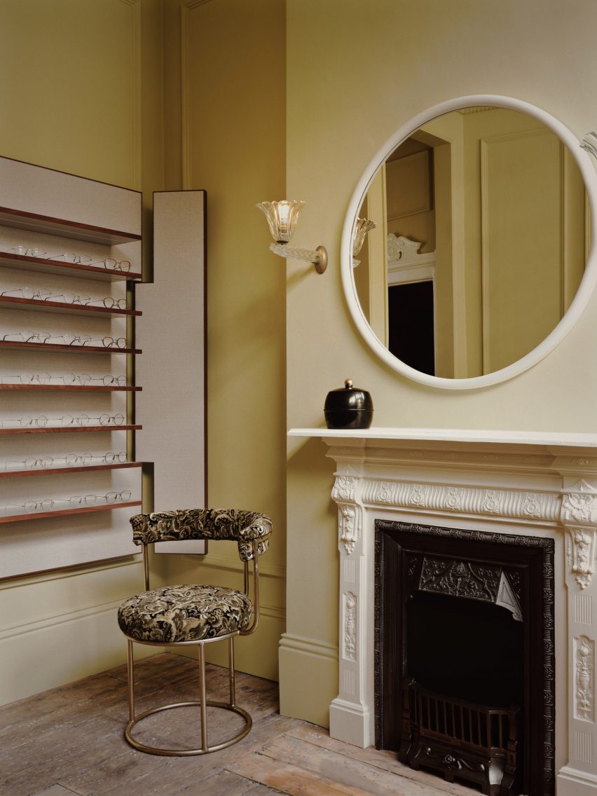 Interiors of Cubitts eyewear shop in Belgravia, London designed by Child Studio