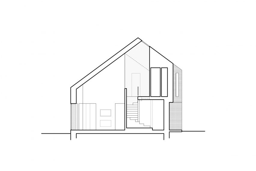 Section of Belgian house by DéDal Architectes