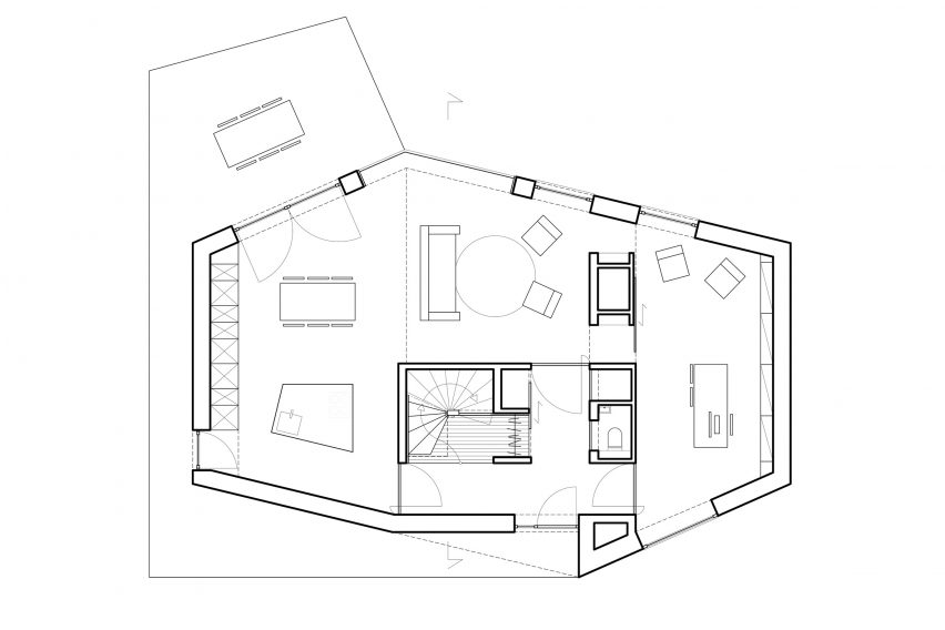 Floor plan of Belgian house by DéDal Architectes