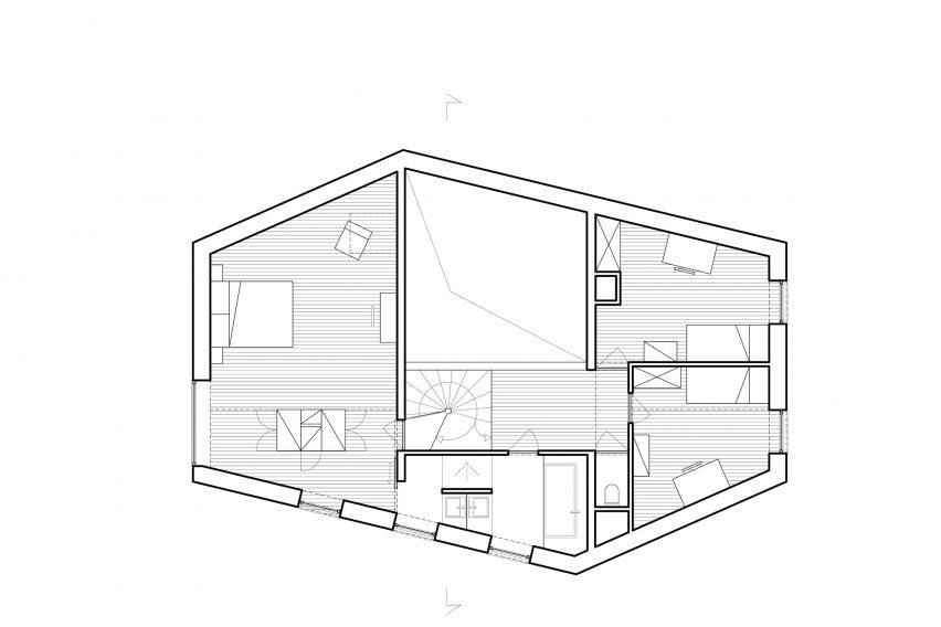 Floor plan of Belgian house by DéDal Architectes